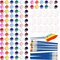 180 Pcs Mini Acrylic Paint Set,15 Pack Acrylic Paint Strips with 30 pcs Paint Brushes and 15 pcs Palettes,12 Colors Kids Paint Set Container Strips Storage for Painting Artistic Crafts
